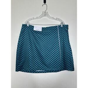 Lady Hagen NEW Size 16 Woman’s 17” Wrap Skort Golf Herringbone Turquoise Active